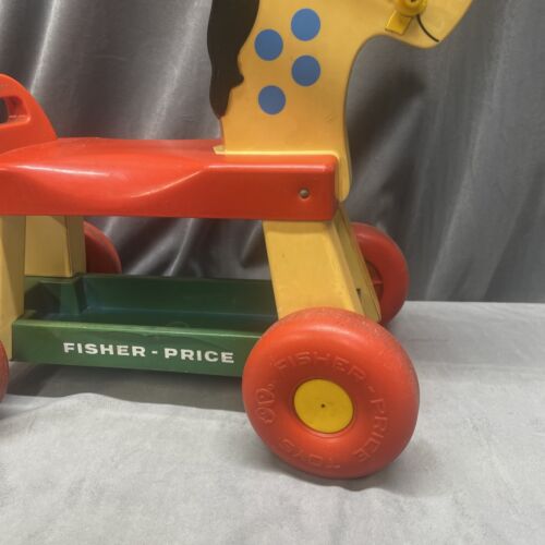 Whinny Fisher Price Pull Pony Riding Horse Toddler Ride On #978 Made In USA 1976 - Picture 11 of 24