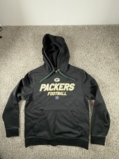 NFL Team Apparel Green Bay Packers Hoodie Hooded Sweatshirt Men  s Size Small