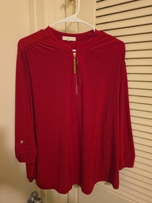 Joie De Vivre Red Top Long Sleeve