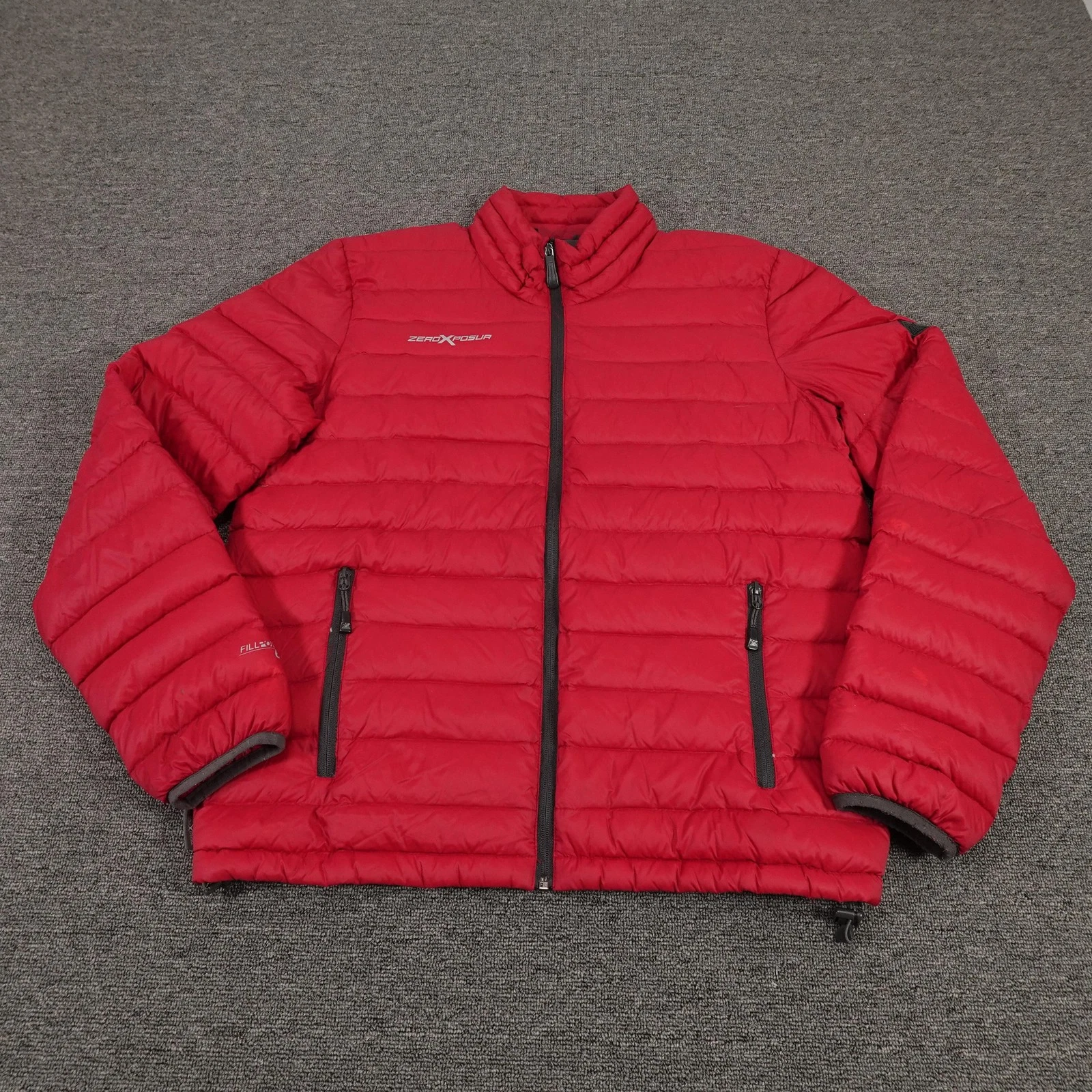 ZeroXposur Jacket Mens Medium Red 650 Fill Power Down Puffer Full Zip C8300