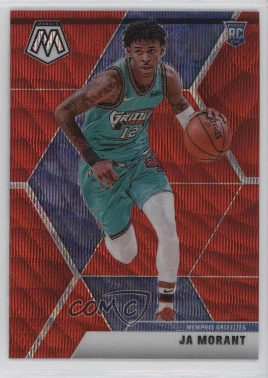2019-20 Panini Mosaic Rookies Tmall Red Wave Prizm Ja Morant #219 Rookie RC 1in5