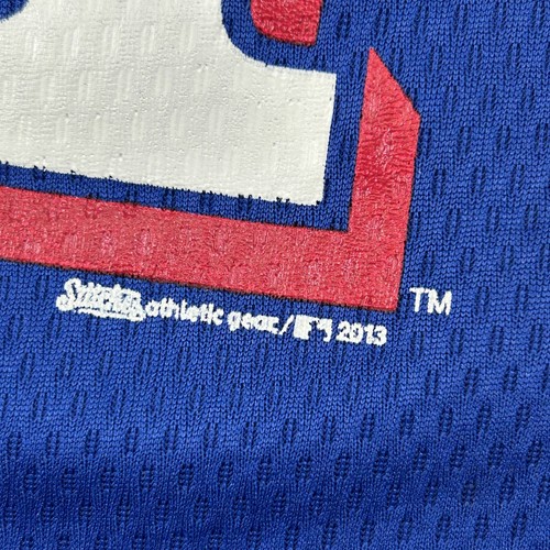 California Dynasty Jersey Shirt Mens 2XL Blue Mesh V-Neck Moisture Wicking - Afbeelding 3 van 11
