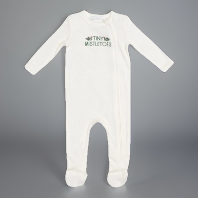 POTTERY BARN KIDS TINY MISTLETOES ORGANIC NURSERY BABY PAJAMAS
