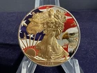 2016 1oz Silver Liberty Eagle.  “American Flag and Eagle”.  COA in Box