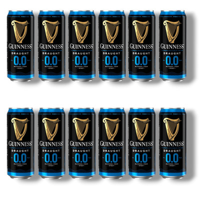 Guinness Draught 0.0 alkoholfrei 12 x 0,44l Dose   Irish Stout