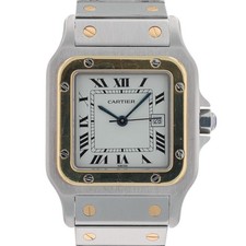 Cartier Santos 1172961 29mm Two Tone 18KY Steel Roman Numeral Automatic Watch