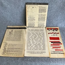 Lot/4 Folkways Records Catalog Ethnic Folkways Library Folk Blues Jazz Late 50's