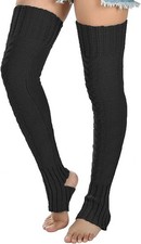 Leoparts Women'S Extra Long Stirrup Leg Warmers Winter Knitted over Knee Thigh H
