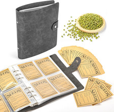 Seed Storage Organizer, 200 Pockets Seed Organizer Binder with 100pcs Sealing...