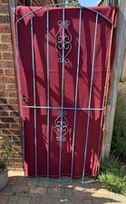 Tall 6ft Metal Arched Garden Gate / Steel Side / Vintage Garden Security Gate
