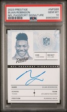 2023 Panini Prestige - Nfl Passport Signatures Bijan Robinson #NPS-BR (AU, RC)