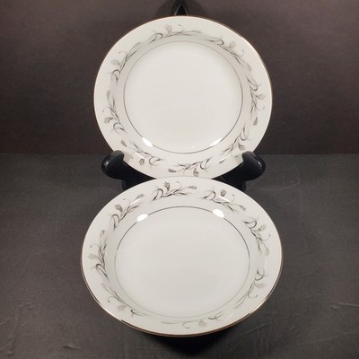 Harmony House Platinum Garland 7.75'' Soup / Cereal Bowl Fine China Set of 2