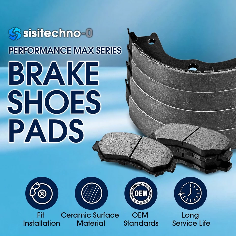 Front Brake Pads Rear Brake Shoes for 1974 Toyota Corona 2.0L - Image 2 of 4