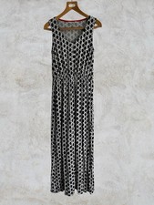 Boden Sleeveless Navy Geometric Viscose Maxi Dress Size 14