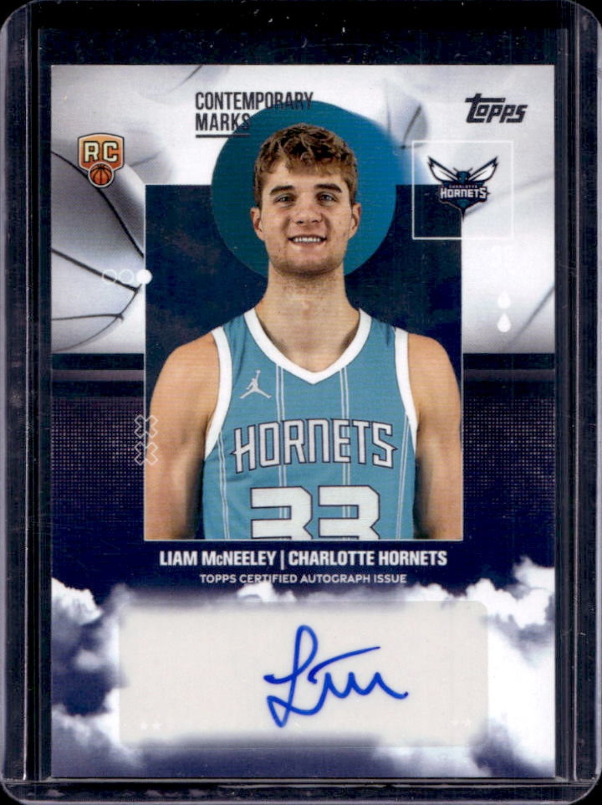2025-26 Topps Liam McNeeley Contemporary Marks RC Auto #CM-LM Hornets