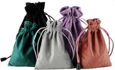 DINYAO 5pcs Small 5 Colors Mixed Gift Fabric Cloth Bag Package Drawstring Pouch 