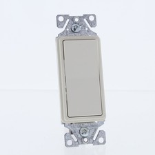 Eaton 7501LA Light Almond 15A Single Pole Decorator Rocker Light Switch Bulk