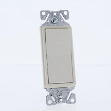 Eaton 7501LA Light Almond 15A Single Pole Decorator Rocker Light Switch Bulk