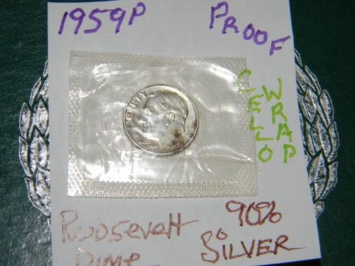 1959 P 90% Silver Roosevelt Dime GEM PROOF-REAL BLAZER!!!!!!!