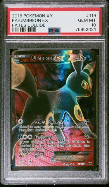 Pokemon Umbreon EX 119/124 Full Art XY Fates Collide PSA 10 GEM MINT