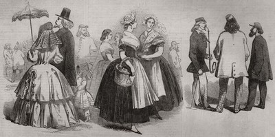 Skizzen aus Köln, Studenten in Bonn. Deutschland 1845 alter antiker Druck