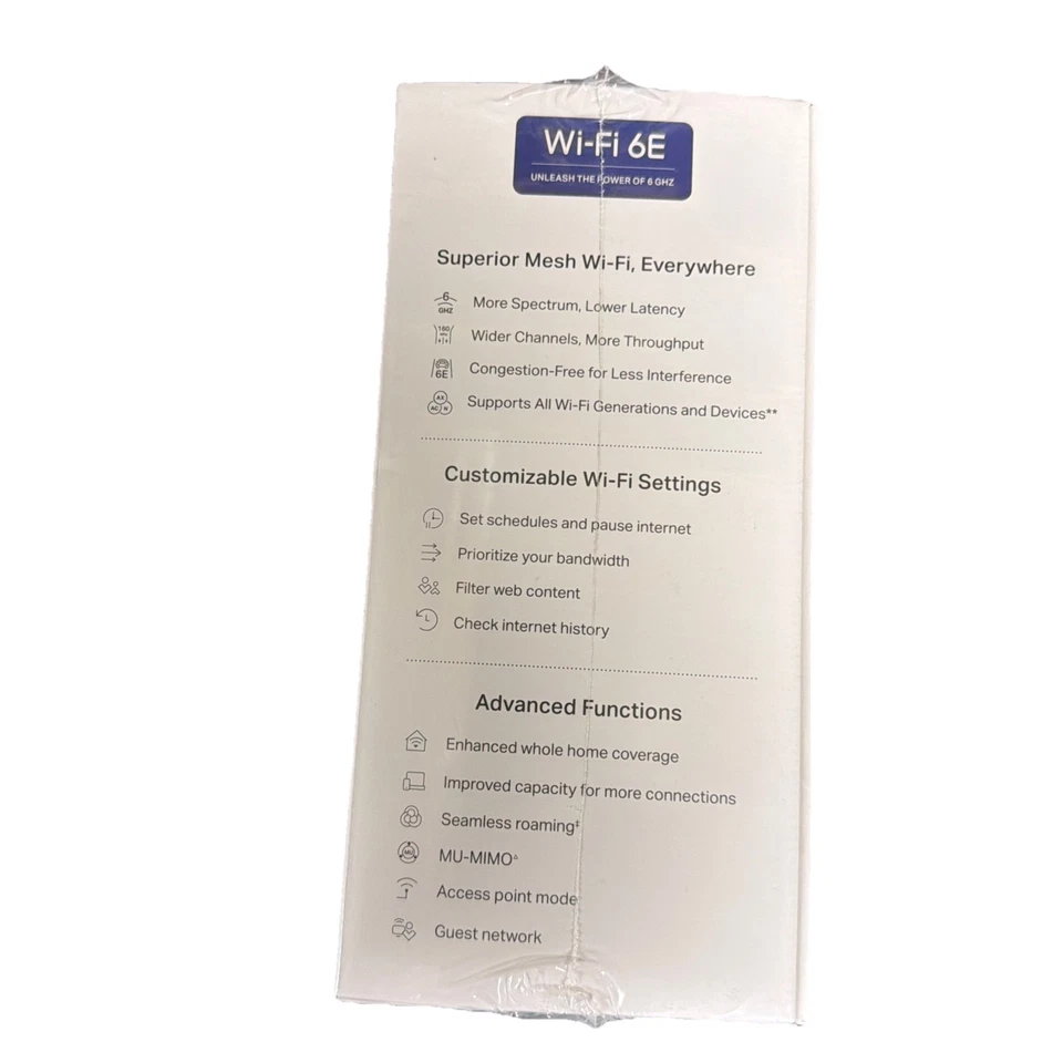 TP-Link Next Gen Tri-Band Whole Home Wi-Fi 6E System 2 Pack - Image 4 of 4