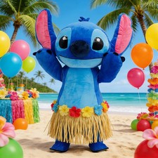 Inflatable Costume Blue Stitch Plush Mascot F...