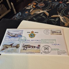 75th Anniversary of the Royal Air Force signed stamp First Day cover