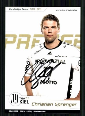 Christian Sprenger THW Kiel 2010-11 Autogrammkarte Original Signiert + A 246842