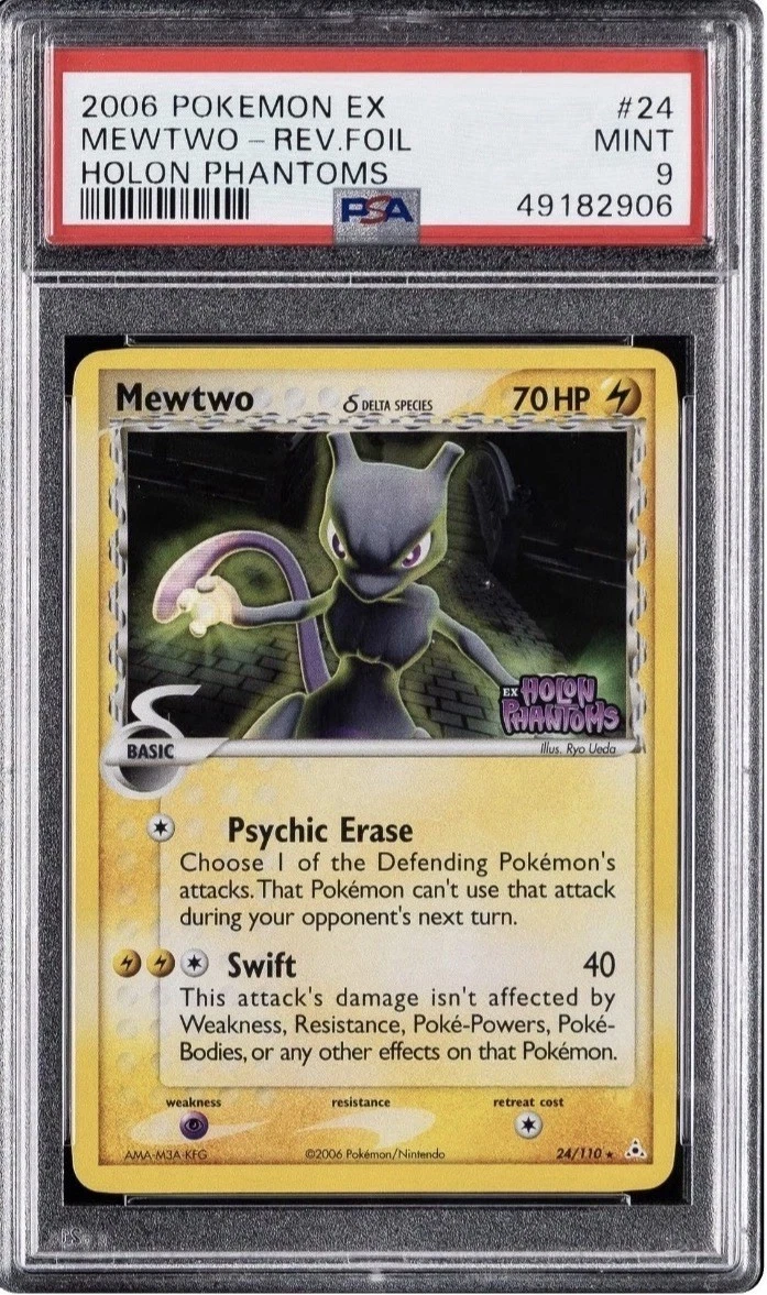 Mewtwo Pokémon TCG Professional Sports Authenticator (PSA) Grade 9