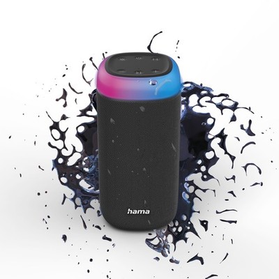 Hama ''Shine 2.0'' Bluetooth -Lautsprecher, LED, spritzwassergeschützt, 30W
