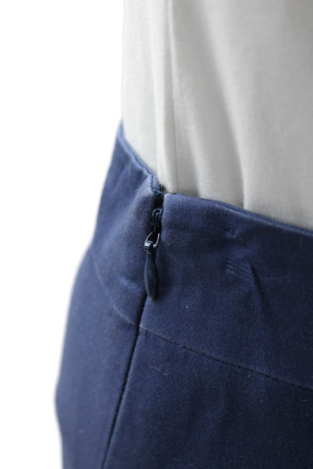 Falda midi forrada con detalle plisado Reiss para mujer azul marino talla 2 Foto 4 de 4