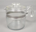 VTG PYREX Flameware Glass Percolator 6 Cup Coffee Pot (Pot & Lid Only) 7756