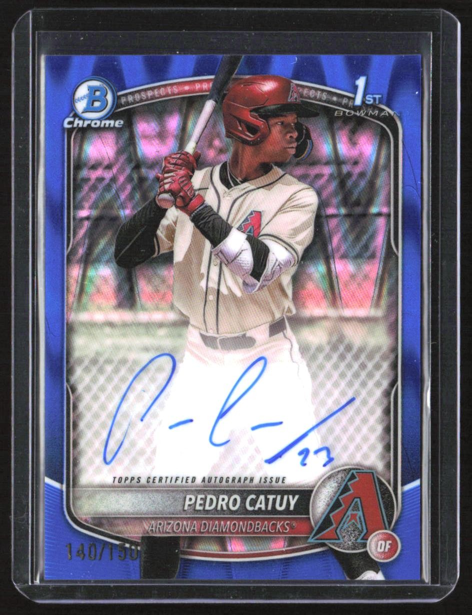 2025 Bowman Chrome Pedro Catuy Blue RayWave Auto /150 Diamondbacks #CPA-PC