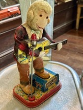 Vintage Rock 'N' Roll Monkey Toy From The Mid-20th Century. Rare Collectible Toy