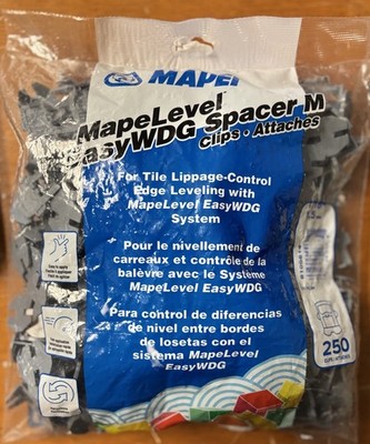 NEW Mapei MapeLevel EasyWDG Spacer M Gray 1/16'' (Pack of 250)