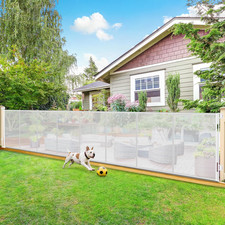 250" Extra Wide Retractable Dog Gate, Reinforced 20Ft Retractable Baby Gates Ext