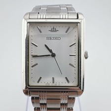 SEIKO V701-5D00 Quartz White Watch Wrist 15.5 cm Battery Replaced Japan