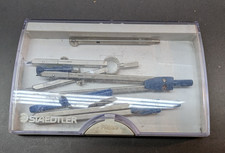 Staedtler Drafting Compass Protractor Set with Hard Case Vintage