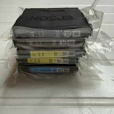 EPSON 252 Ink Cartridges Yellow BLACK Cyan Genuine OEM NEW SEALED LOT OF 5