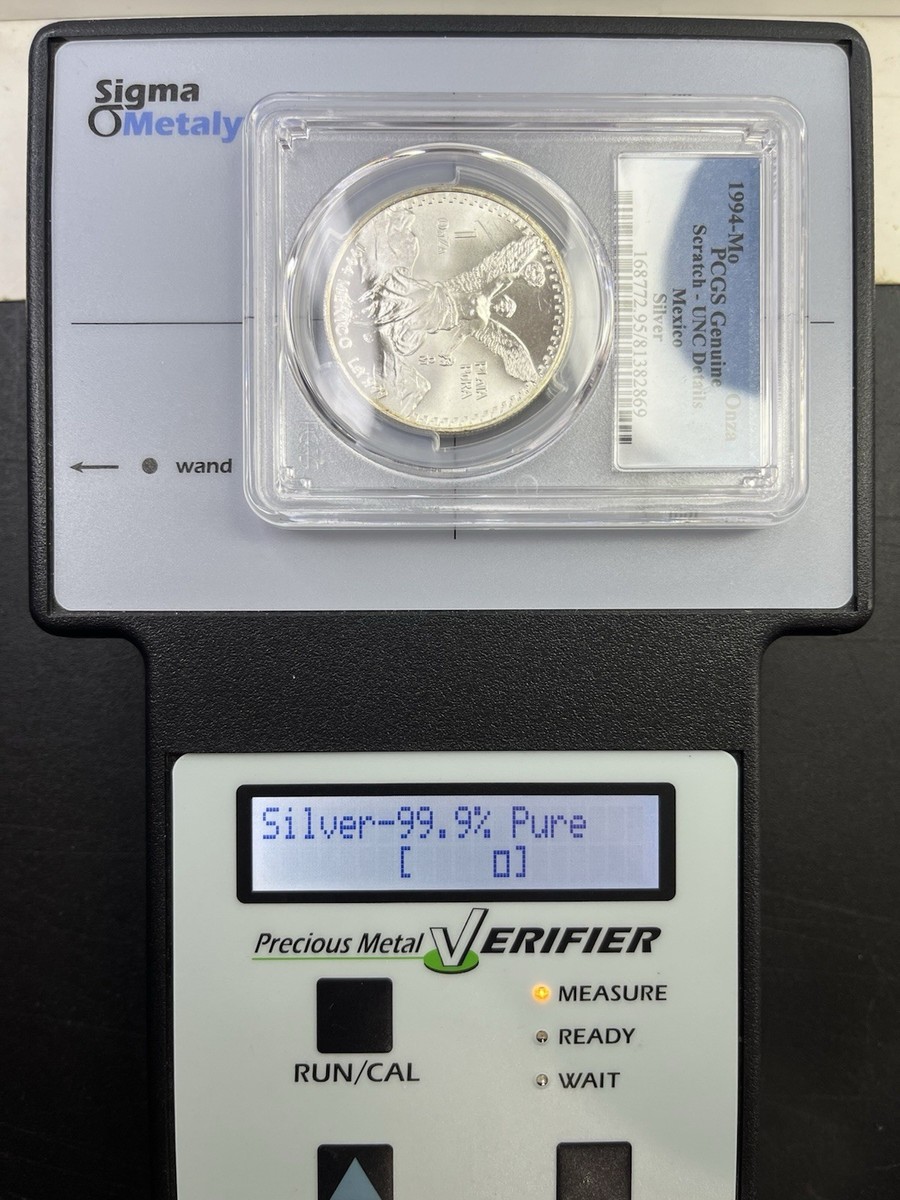 1994 Mo Mexico Libertad 1 oz Silver PCGS UNC Details Better Date