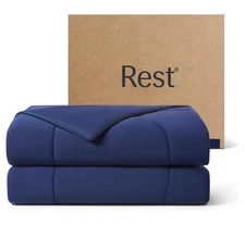 REST Evercool Cooling Comforter King/Cali King, Navy Rare Color