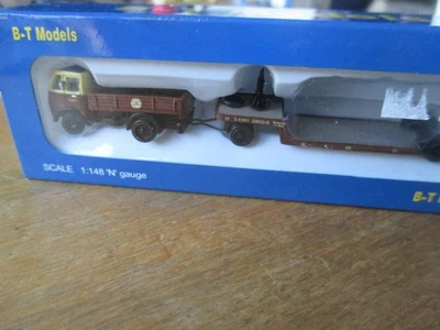 BTM N GAUGE 1/148: FODEN DG BALLAST/TRACTOR LOADER GWR 1949 SPARE TRAILER MIMB