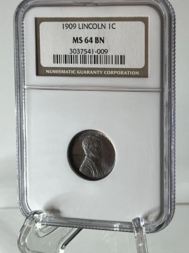(Lot E) 1909 Lincoln Wheat Cent, Graded MS 64 BN by NGC, Beautiful Wheat Penny - Image 2 of 4