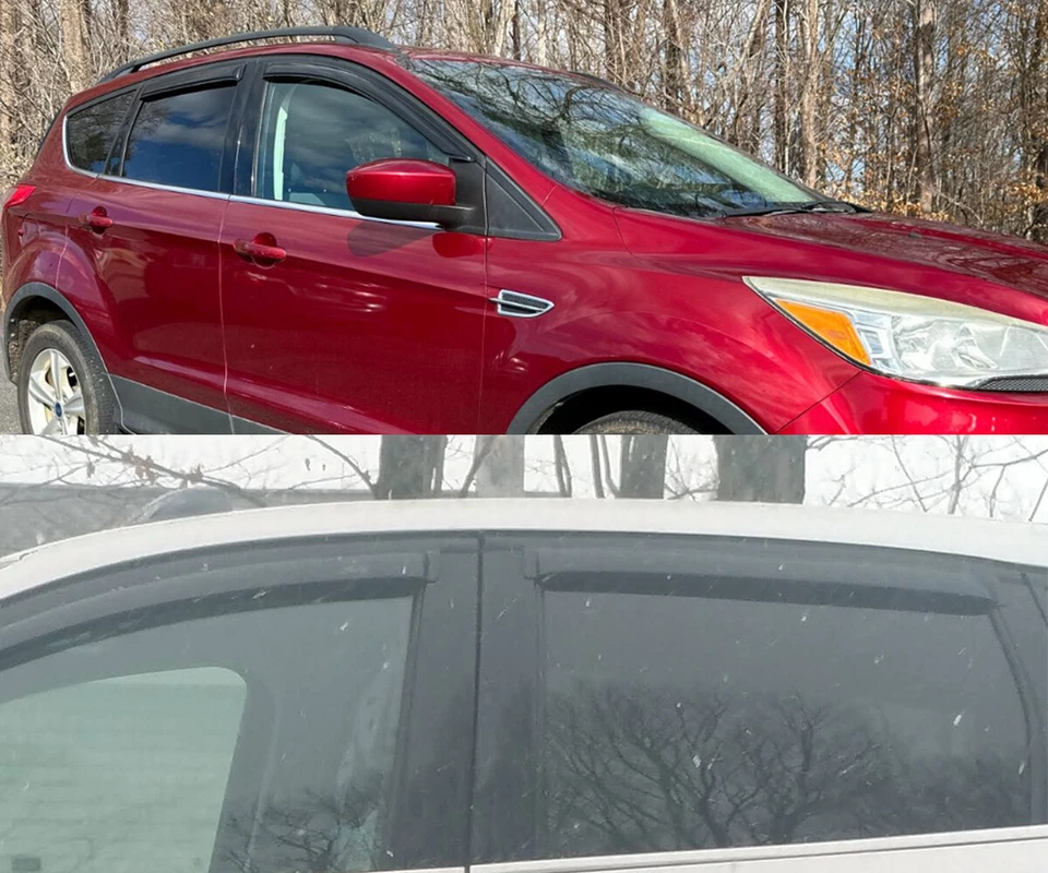 Fit for 2013-2019 Ford Escape Window Visors Sun Vent Shade Rain Wind Guard Smoke - Image 2 of 4