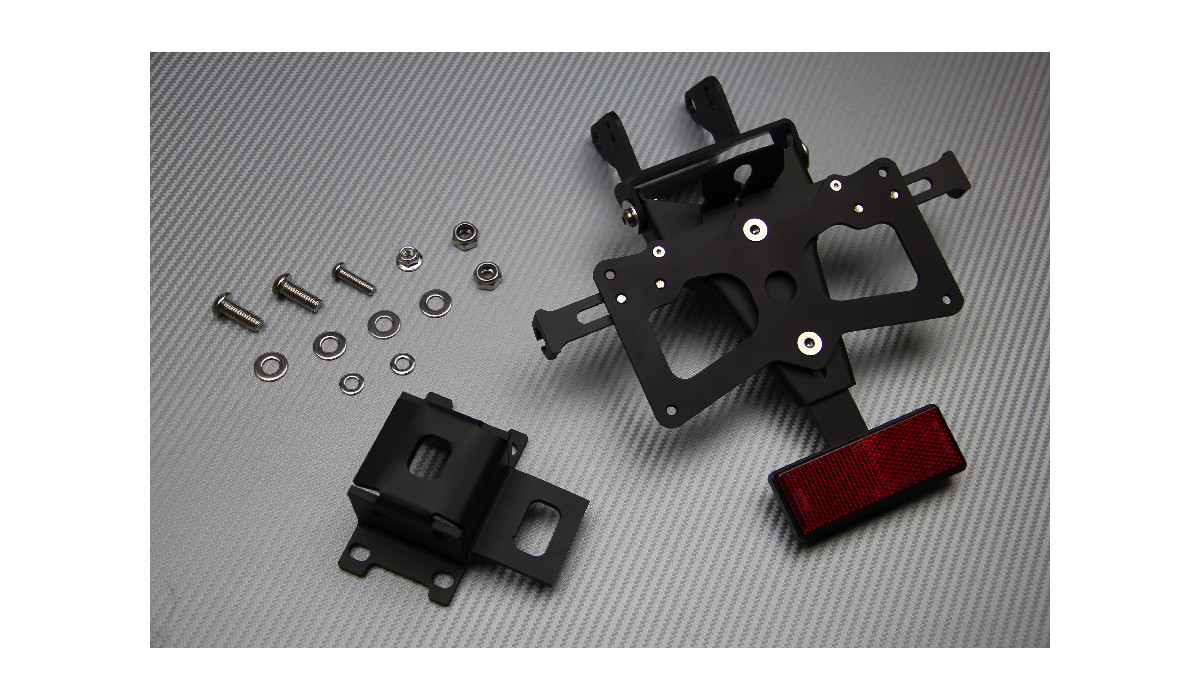 Support de Plaque CNC Noir en Aluminium Premium pour Moto Yamaha MT07 2018-2020