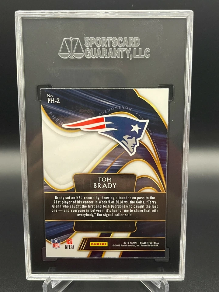 2018 Panini Select Tom Brady Phenomenon SGC (10) Gem Mint Pop (1) Rare - Image 2 of 2