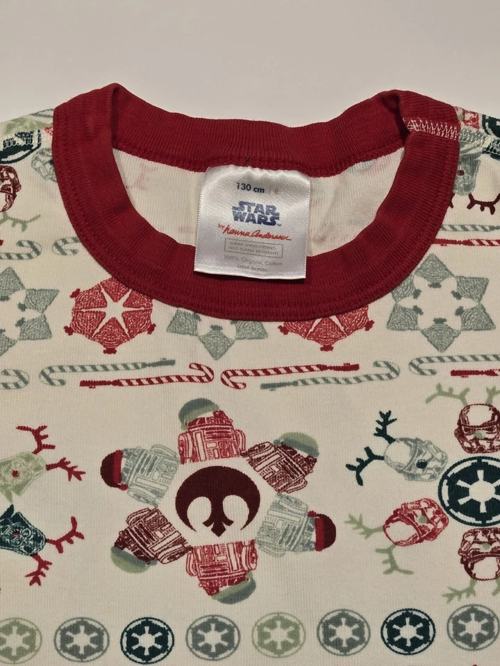 HANNA DIFFERENTSON - TALLA 8 / 130 - PIJAMA NAVIDAD STAR WARS - ALGODÓN - NIÑO NIÑA Foto 4 de 4
