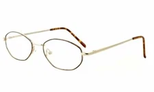 Calabria MetaFlex Q Gold Amber Designer Blue Light Blocking Reading Glasses 50mm