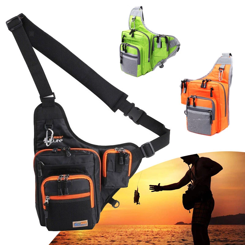 WATERPROOF FLY FISHING WAIST PACK CROSSBODY SLING BAG LURE TACKLE WAIST BAG  PACK